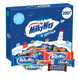 Конфеты шоколадные Milky Way и Друзья Чемоданчик с игрой 200 г