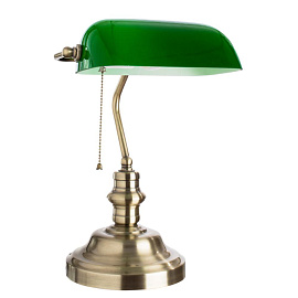 Светильник настольный Arte Lamp Banker A2492LT-1AB зеленый