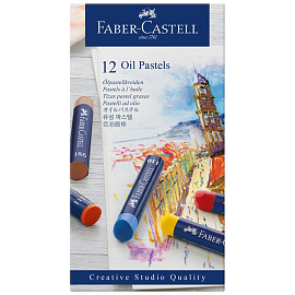 Пастель масляная Faber-Castell Oil Pastels круглая 12 цветов