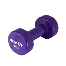 Гантель виниловая Starfit DB-101 4 кг фиолетовая