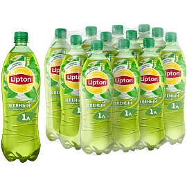 Чай холодный Lipton зеленый 1 л (12 штук в упаковке)