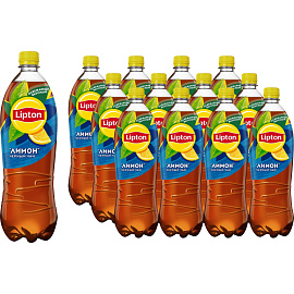 Чай холодный Lipton черный лимон 1 л (12 штук в упаковке)