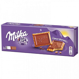 Печенье бисквитное Milka с молочным шоколадом 150 г