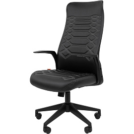 Кресло для руководителя Easy Chair 673 TPU черное (экокожа, пластик)