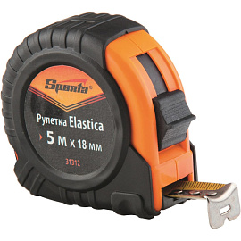 Рулетка Sparta Elastica 5м x 18мм с фиксатором (31312)