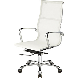 Кресло для руководителя Easy Chair 702 T белое (сетка, металл)