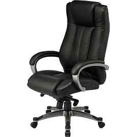 Кресло для руководителя Easy Chair 604 ML черное (натуральная кожа с компаньоном, пластик)