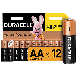 Батарейка АА пальчиковая Duracell (12 штук в упаковке)