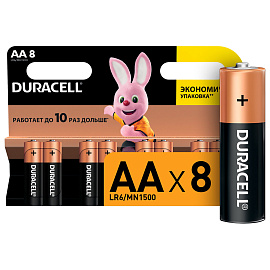 Батарейка АА пальчиковая Duracell (8 штук в упаковке)