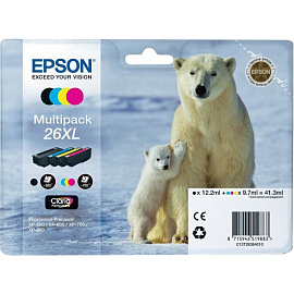 Набор картриджей Epson 26XL C13T26364010 цветной повышенной емкости