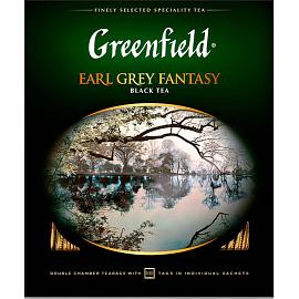 Чай черный Greenfield Earl Grey Fantasy 100 пакетиков (бергамот)