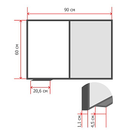 Доска комбинированная магнитно-маркерная/пробковая 60х90 см Attache Combo алюминиевая рама