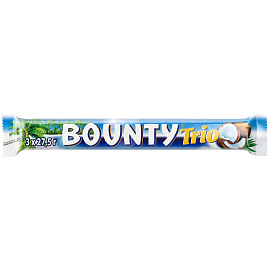 Шоколадный батончик Bounty trio 82.5 г