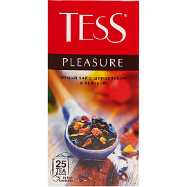 Чай черный Tess Pleasure 25 пакетиков (шиповник, яблоко)