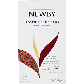 Чай фруктовый травяной Newby Rosehip & Hibiscus 25 пакетиков