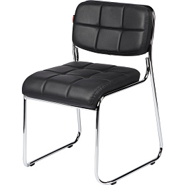 Стул офисный Easy Chair 805 VP черный (искусственная кожа, металл хромированный)