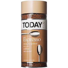 Кофе растворимый Today Espresso 95 г (стеклянная банка)