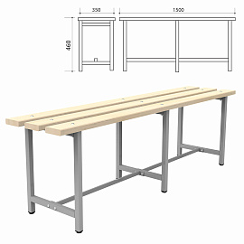 Скамья СТ-3 (натуральный, 1500x350x460 мм)