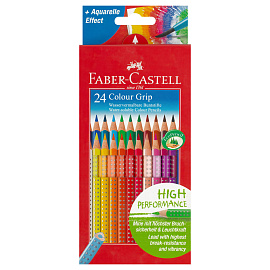 Карандаши цветные Faber-Castell Grip 24 цвета трехгранные