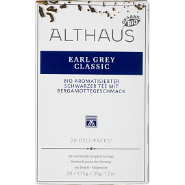 Чай черный Althaus Bio Earl Grey Classic 20 пакетиков (бергамот)