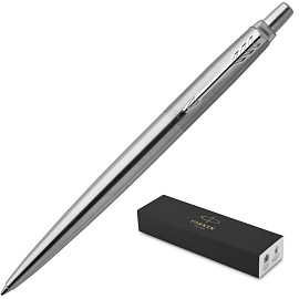 Ручка шариковая Parker Jotter цвет чернил синий цвет корпуса серебристый (артикул производителя 1953170)