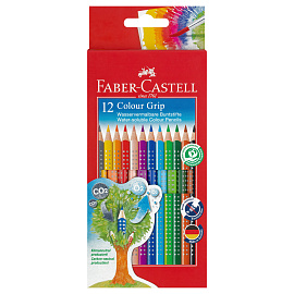 Карандаши цветные Faber-Castell Colour Grip 12 цветов трехгранные