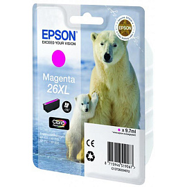 Картридж струйный Epson 26XL C13T26334012 пурпурный оригинальный повышенной емкости