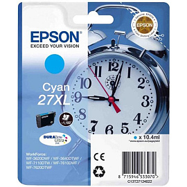 Картридж струйный Epson C13T27124022 голубой оригинальный повышенной емкости