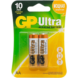 Батарейка АА пальчиковая GP Ultra (2 штуки в упаковке)