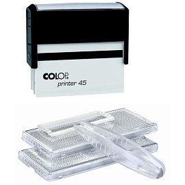 Штамп самонаборный Colop Printer 45-Set-F пластиковый 7 строк 25х82 мм