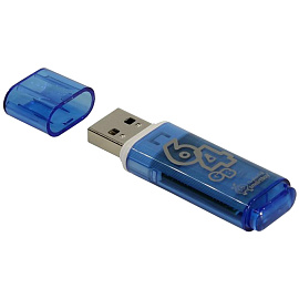 Флешка USB 2.0 64 ГБ Smartbuy Glossy (SB64GBGS-B)