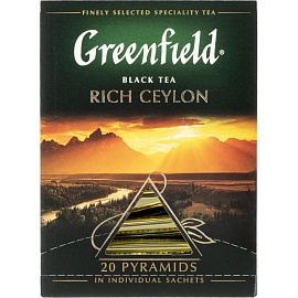 Чай черный Greenfield Rich Ceylon 20 пирамидок