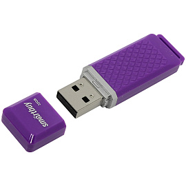 Флеш-диск 8 GB, SMARTBUY Quartz, USB 2.0, фиолетовый, SB8GBQZ-V