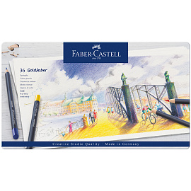 Карандаши цветные Faber-Castell Goldfaber 36 цветов круглые