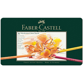 Карандаши цветные Faber-Castell Polychromos 36 цветов в металической коробке