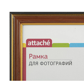 Рамка Attache А4 21x30 см пластиковый багет 20 мм орех