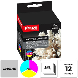 Картридж струйный Комус 134 C9363HE для HP CMY совместимый