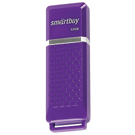 Флеш-диск 32 GB, SMARTBUY Quartz, USB 2.0, фиолетовый, SB32GBQZ-V