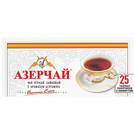 Чай черный Азерчай 25 пакетиков (бергамот)