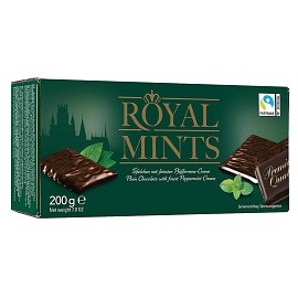 Шоколад Halloren Royal Mints с мятной начинкой 200 г