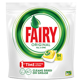 Капсулы для посудомоечных машин Fairy Original All in One (84 штуки в упаковке)