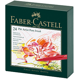 Набор капиллярных ручек Faber-Castell Pitt Artist Pen Brush 24 цветов (толщина линии 0.7 мм)