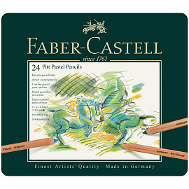 Карандаши пастельныеFaber-Castell Pitt 24 цвета (металлическая коробка)