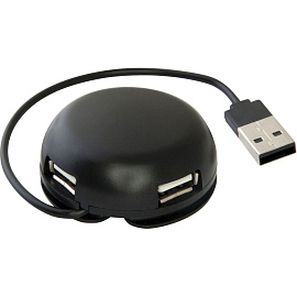 Хаб USB 2.0, 4 порта, черный, DEFENDER QUADRO LIGHT, 83201