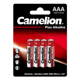 Батарейка ААА мизинчиковая Camelion Plus Alkaline блистер (4 штуки в упаковке)