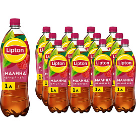 Чай холодный Lipton малина 1 л (12 штук в упаковке)