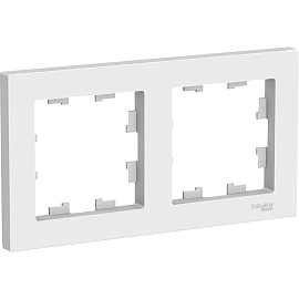 Рамка 2 поста Systeme Electric AtlasDesign белая (1240125)