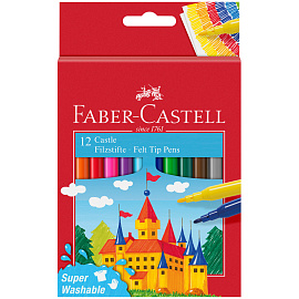 Фломастеры Faber-Castell Замок 12 цветов смываемые