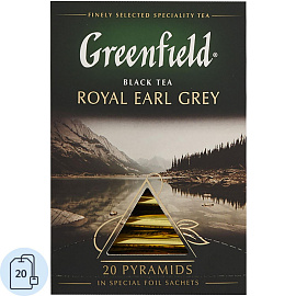 Чай черный Greenfield Royal Earl Grey 20 пирамидок (бергамот)