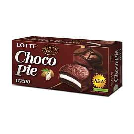 Пирожное Lotte Choco Pie какао 168 г (6 штук в упаковке)